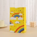 Sacchetto regalo in carta kraft arcobaleno con sole e nuvole per confezioni da festa - Giallo (H008)