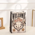 Cowboy Geschenkbeutel mit Stierschädel und Sheriffstern Print für Partys - Stierschädel Sheriffstern-Stil (340-5)