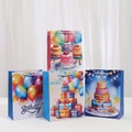 Sacchetti regalo di compleanno con stampe ad acquerello di palloncini e torte - Piccolo