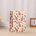 Sacchetto regalo in carta kraft con stampe di frutta tropicale, ananas e anguria - Motivo Ananas e Anguria (393-2)