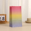 Rainbow gradient kraft paper gift bag with vertical handle on a cozy desk setting - Rainbow Gradient Style (841-2) / 24*13*8
