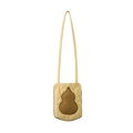 Beige quilted crossbody bag with brown gourd pattern and slim strap for kids - M / Yellow Gourd Bag