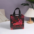 Valentine's Day non-woven gift bag with heart truck print and Love Is All You Need text - 29*27*12 / Black Truck Heart (4007-3)