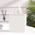 Minimalist white non-woven tote bag with reinforced handles in a modern home setting - 29*27*12cm / White