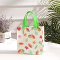 Waterproof non-woven shopping bag featuring tropical papaya and floral print patterns - Papaya Style (3002-3 Papaya) / Small (23*22*11)