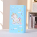 Sacchetto regalo azzurro con simpatico unicorno arcobaleno per regali di compleanno - Unicorno Blu (802-2) / 802-2
