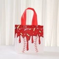Detail of ice cream and baseball print non-woven gift bag with durable red handles - Red Ice Cream Baseball Style(9058-2) / 20*20*9