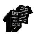 Biglietti istruzioni lavaggio a forma di maglietta nera con scritte bianche per abbigliamento - Stile Nero / Nero