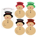 Etichette regalo di Natale a forma di pupazzo di neve in carta kraft con testo Noel e To/From - Carta Kraft (75*50MM)