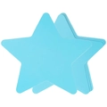 Primer plano de estrellas de papel azul claro recortadas para decorar tablones de anuncios - Azul Cielo
