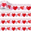 Roll of Valentine's Day bulletin board borders with wavy edges and heart patterns - Small Style (7.5*5M)