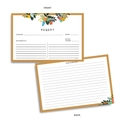 Cartes de recettes russes 10x15cm recto-verso avec motifs floraux et dos ligné pour étapes - Version Russe Floral Coloré (Style D)