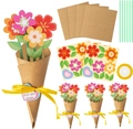 Kit bouquet di fiori di carta fai-da-te con petali colorati ed etichette per la mamma - Colorato