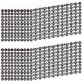 Close-up of 10mm round white number stickers 1-100 for office inventory and sorting - 10mm / Black