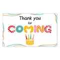 Kleurrijke Thank You For Coming kaart met creatieve tekst en taartillustratie voor feesten - THANK YOU FOR COMING Stijl / Set van 50 (8.5x5.5cm)