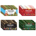 Christmas punch cards set with festive Santa and snowflake patterns for loyalty rewards - Christmas Punch Card / 100 Pieces/Pack (5x9cm) / Colorful