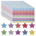 Set di adesivi a stella glitterati in dieci colori per premi e cancelleria scolastica - Confezione Standard