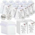 Detail of 12 bereavement memorial cards with cardinal birds and silver memorial tokens - Card 2 / 50 Sheets