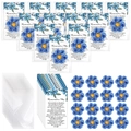 Funeral memorial gift set with 12 crochet flowers, 12 cards, and transparent bags - Card 4 / 50 Sheets