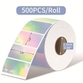 Holographic thermal laser labels 1.25x2.25 inch rolls with 500 iridescent stickers - Rectangular Holographic Thermal / 57*32mm