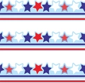 Detail of Fourth of July bulletin board border with red, white, and blue patriotic stars - Ultra Short Length (FB-1)