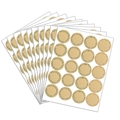 Floral kraft paper stickers with lavender and green leaf designs for gift packaging - Lavender And Floral Style (YB-2)