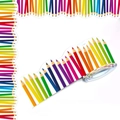 Bordures autocollantes crayons arc-en-ciel à bords festonnés pour décoration de classe - Rouleau Court