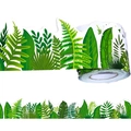 Bordure de tableau d'affichage feuilles tropicales avec bord ondulé pour décor de classe - Plantes Tropicales / 7.6CM*5M