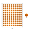 Vel met 120 mini basketbal stickers voor sportfeestjes en scrapbooking decoratie - Mini Basketbal Stijl / 13mm