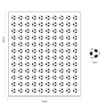 Detail van voetbalstickervel met 13mm ronde stickers en afmetingen van 175x205mm voor decor - Mini Voetbal Stijl / 13mm