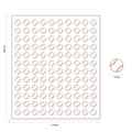 Gedetailleerde maattabel voor set van 100 ronde baseball sport stickers van 13mm - Mini Honkbal Stijl / 13mm