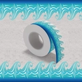 Waterproof self-adhesive bulletin board border with blue and white ocean wave patterns - Image Version * 6.4cm * 20m