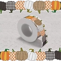 Waterproof Halloween pumpkin decorative tape with various hand-drawn artistic patterns - 7CM*5M