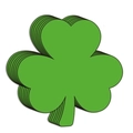 Stapel groene klavertjes uitsparingen voor St. Patrick's Day prikbord op school - Lichtgroen