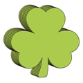 Stapel groene klaver uitsneden voor St. Patrick's Day school prikbord decoratie - Heldergroen