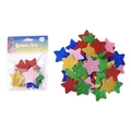 Glittery EVA foam star stickers in vibrant colors with self-adhesive backing for DIY crafts - Five-pointed Star / Colorful Star