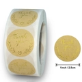 Λεπτομέρεια από χρυσά αυτοκόλλητα Thank You 3,8 cm με σχέδιο κλαδιού ελιάς - Κλαδί Ελιάς Kraft Χρυσό / 1 ίντσα (25mm)