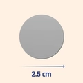 Vue détaillée d'autocollants à gratter argentés ronds de 2,5 cm avec revêtement lisse - 30 Autocollants Argentés * 25 Mm (1 Pouce)