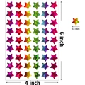 Holographic star stickers for reward charts with 4x6 inch sheet and 0.6 inch small stars - Gradient Pentagram / 1620 Stickers (1.5cm)