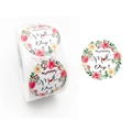 Adesivi tondi floreali Happy Mother's Day in rotolo per confezioni regalo e decori - Festa della Mamma Stile 6 / Diametro 3.8cm