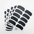 Stack of black rectangular chalkboard labels with rounded corners for glass jars - 10 Stickers/Sheet (45x22.8mm) / Black