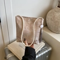 Bolso de mano de jacquard dorado con asa de cuerda trenzada y detalle de borla gris - Estilo Jacquard Paisaje (Rosa)