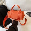 Mini borsa a cilindro arancione con tracolla regolabile e manici per il fitness - Arancione Piccolo