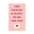 Pink thank you card for gift packaging with heart icon and friendly greeting text - Pink Heart Bubble Style 4