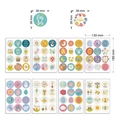 Set mit 96 Happy Easter Aufklebern, Hasen und Eier Motive, 38mm Durchmesser, 8 Blatt - Ostern Stil Eins / Mehrere Blätter
