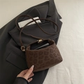 Braune Umhängetasche mit Leopardenmuster, goldener Schnalle und schmalem Riemen - Kaffeebraun Leopardenmuster Stil / Braun
