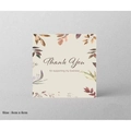 8cm x 8cm floral thank you card with support my small business message - Autumn Style Floral (LG-221215-8080-013)