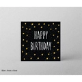 Biglietto d'auguri nero minimalista con stelle gialle, dimensioni 8x8cm - Floreale Stella Gialla Nera (LG-221215-8080-013)