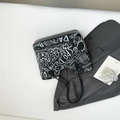 Grande borsa tote graffiti in bianco e nero con motivi street art disegnati a mano - Nero senza Ciondolo