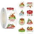 Weihnachtsaufkleber-Rolle mit 8 verschiedenen Motiven wie Tannenbaum und Schneemann - Kleine Größe